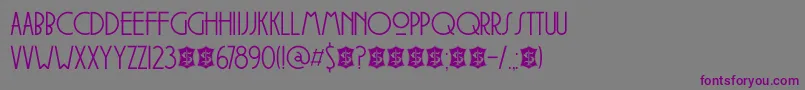 Шрифт DkSoerabaja – фиолетовые шрифты на сером фоне
