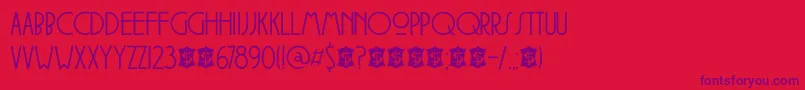 DkSoerabaja Font – Purple Fonts on Red Background
