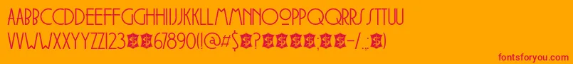 DkSoerabaja Font – Red Fonts on Orange Background