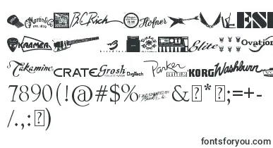 Gtartings font – music Fonts