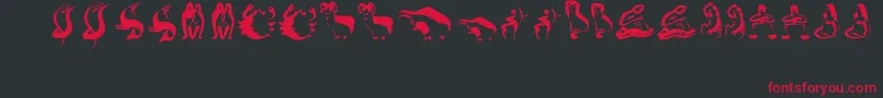 Zodiac1 Font – Red Fonts on Black Background