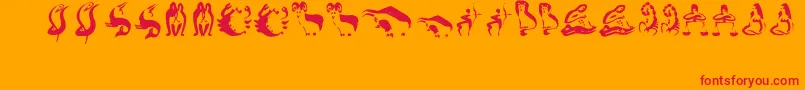 fuente Zodiac1 – Fuentes Rojas Sobre Fondo Naranja