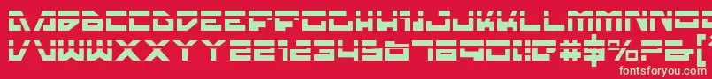 Trajialaser Font – Green Fonts on Red Background