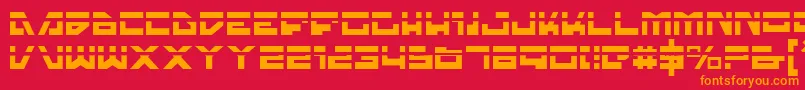 Trajialaser Font – Orange Fonts on Red Background