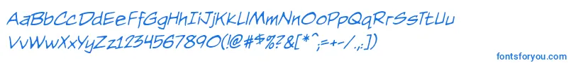 NightwatcherBbItalic Font – Blue Fonts on White Background