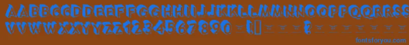 Tacotruckmilitia Font – Blue Fonts on Brown Background