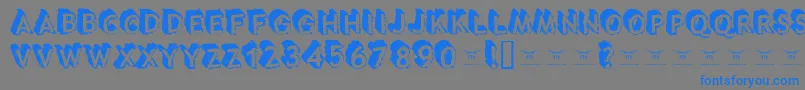 Tacotruckmilitia-Schriftart – Blaue Schriften auf grauem Hintergrund