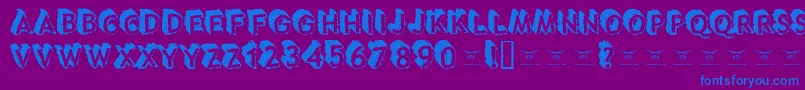 Tacotruckmilitia Font – Blue Fonts on Purple Background