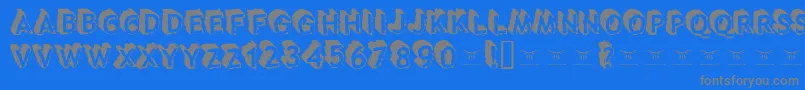 Tacotruckmilitia Font – Gray Fonts on Blue Background