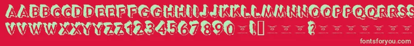 Tacotruckmilitia Font – Green Fonts on Red Background