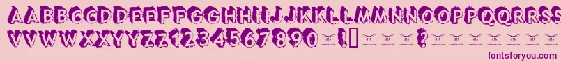 Tacotruckmilitia-Schriftart – Violette Schriften auf rosa Hintergrund