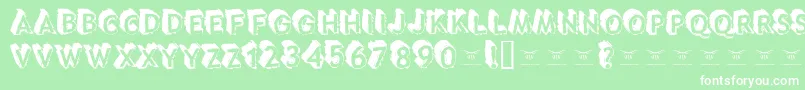 Tacotruckmilitia Font – White Fonts on Green Background