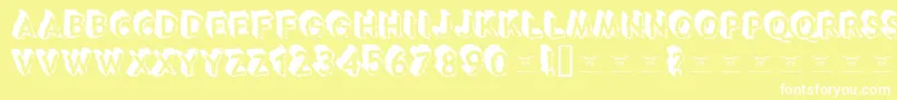 Tacotruckmilitia Font – White Fonts on Yellow Background