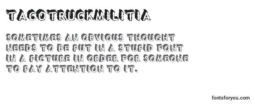 Tacotruckmilitia Font