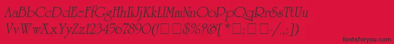 Agrev15 Font – Black Fonts on Red Background