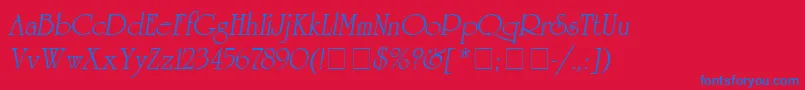 Agrev15 Font – Blue Fonts on Red Background