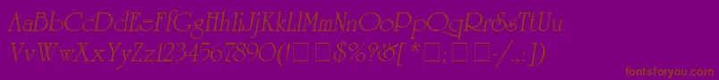 Agrev15 Font – Brown Fonts on Purple Background