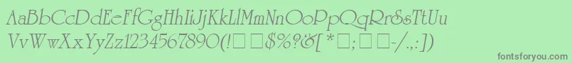 Agrev15 Font – Gray Fonts on Green Background