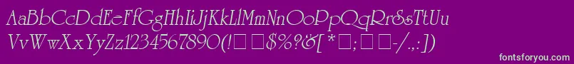 Agrev15 Font – Green Fonts on Purple Background