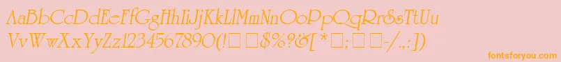 Agrev15 Font – Orange Fonts on Pink Background