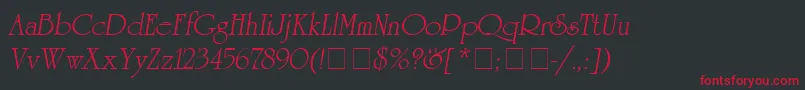 Agrev15 Font – Red Fonts on Black Background