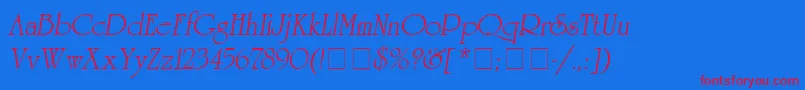 Agrev15 Font – Red Fonts on Blue Background