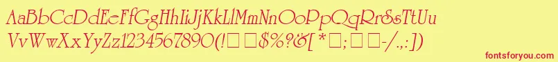 Agrev15 Font – Red Fonts on Yellow Background