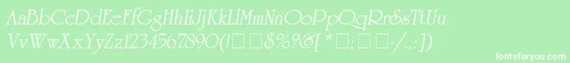 Agrev15 Font – White Fonts on Green Background