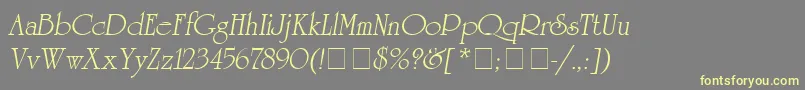 Agrev15 Font – Yellow Fonts on Gray Background