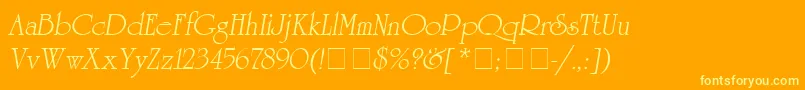 Agrev15 Font – Yellow Fonts on Orange Background