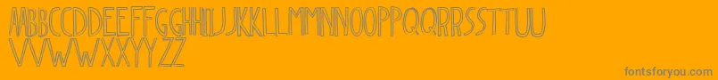 Dingleberry Font – Gray Fonts on Orange Background