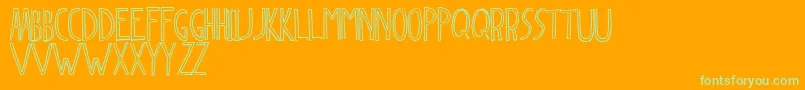 Dingleberry Font – Green Fonts on Orange Background
