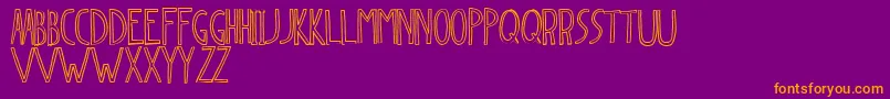 Dingleberry Font – Orange Fonts on Purple Background
