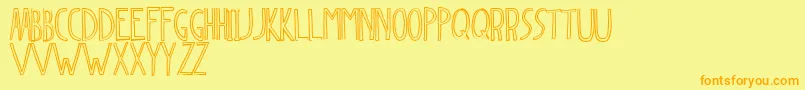Dingleberry Font – Orange Fonts on Yellow Background