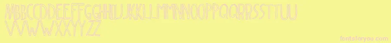 Dingleberry-fontti – vaaleanpunaiset fontit keltaisella taustalla