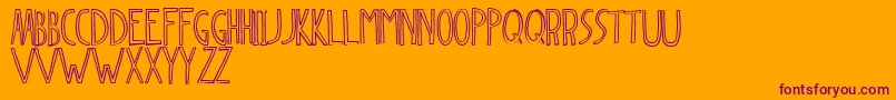 Dingleberry Font – Purple Fonts on Orange Background