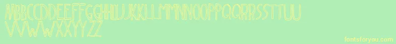 Dingleberry Font – Yellow Fonts on Green Background