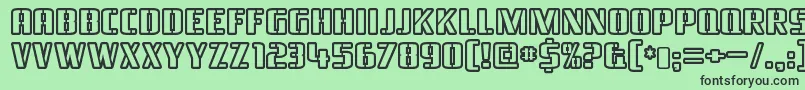 Police BraesideoutlineRegular – polices noires sur fond vert