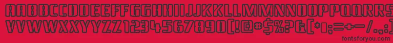 BraesideoutlineRegular Font – Black Fonts on Red Background