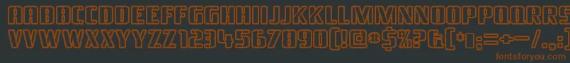 BraesideoutlineRegular Font – Brown Fonts on Black Background