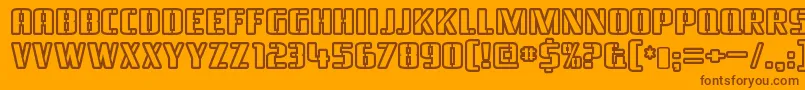 BraesideoutlineRegular Font – Brown Fonts on Orange Background