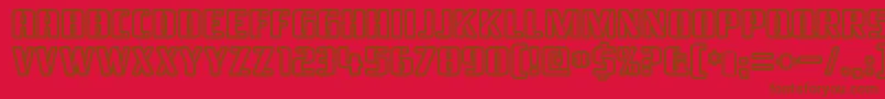 BraesideoutlineRegular Font – Brown Fonts on Red Background