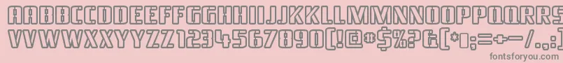 BraesideoutlineRegular-Schriftart – Graue Schriften auf rosa Hintergrund