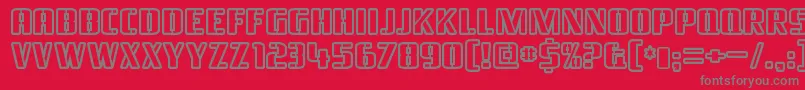 BraesideoutlineRegular Font – Gray Fonts on Red Background