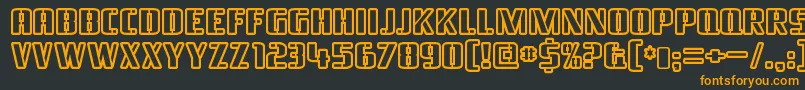 BraesideoutlineRegular Font – Orange Fonts on Black Background