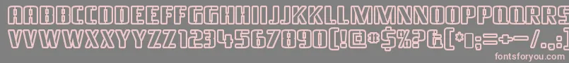 BraesideoutlineRegular Font – Pink Fonts on Gray Background