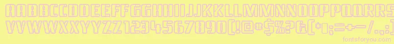 BraesideoutlineRegular Font – Pink Fonts on Yellow Background