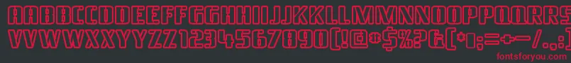 BraesideoutlineRegular Font – Red Fonts on Black Background