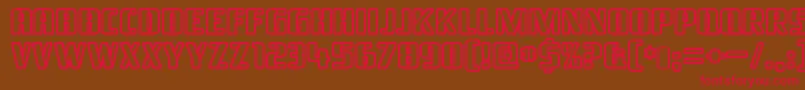 BraesideoutlineRegular Font – Red Fonts on Brown Background