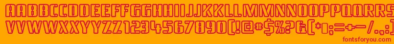 BraesideoutlineRegular Font – Red Fonts on Orange Background